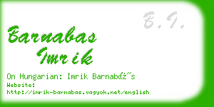 barnabas imrik business card